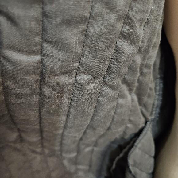 Vintage Two Potato Quilted Jacket Womens Medium Pockets Button Up Blazer Career - Picture 7 of 13